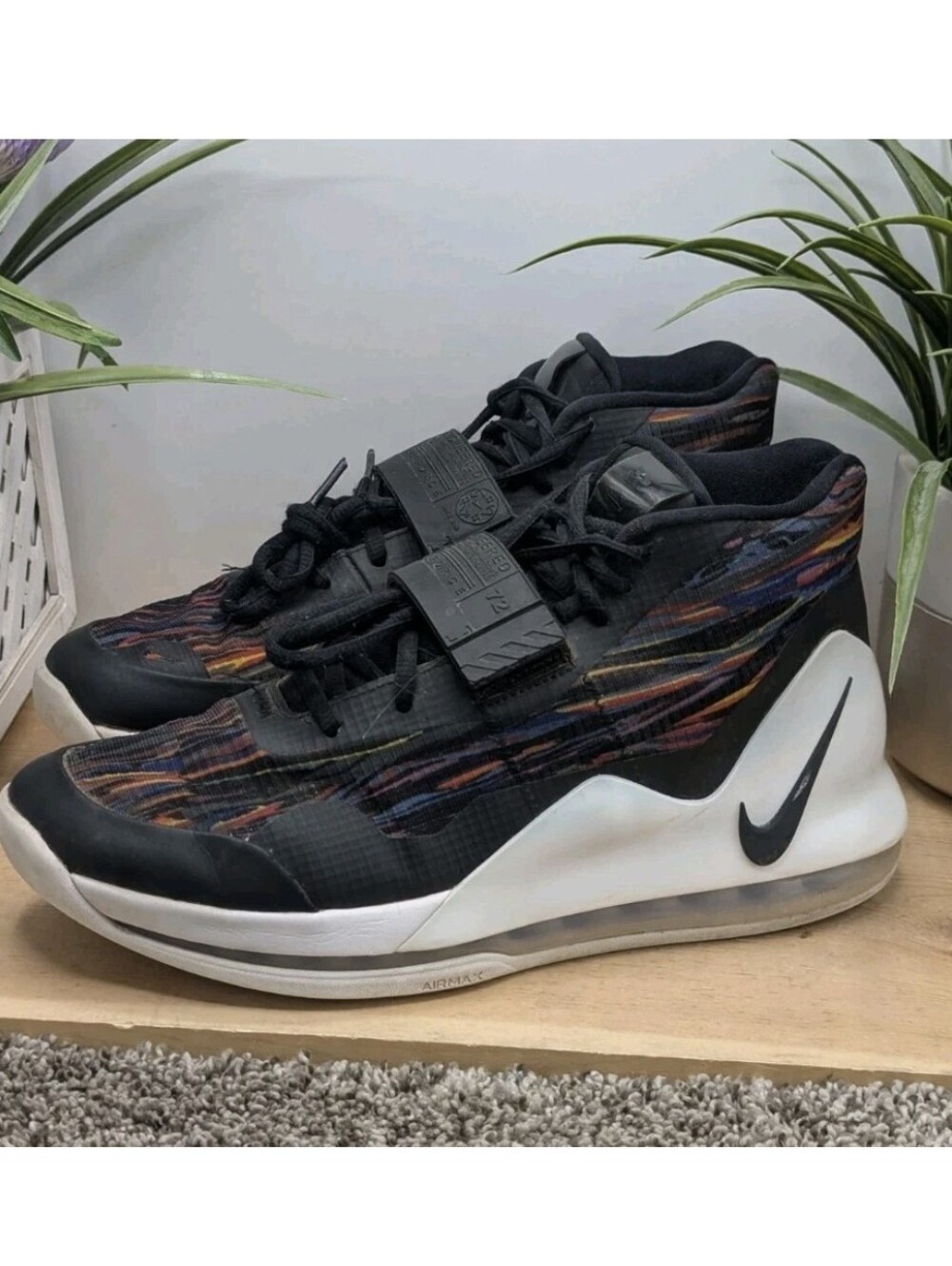 Nike Air Force Max Black Mens Size 8.5 High Top Shoes Casual Sports